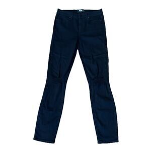 Paige Womens 26 Black Hoxton Ankle Distressed Skinny Jeans Denim‎ Mid Rise
